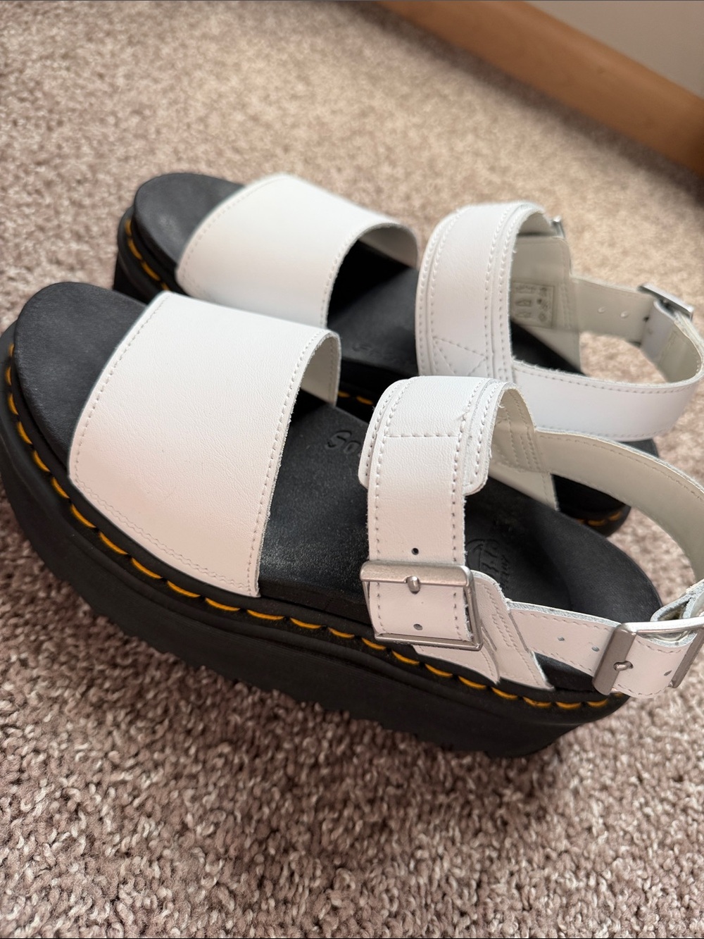 Dr Martens Voss Platform Sandals - White